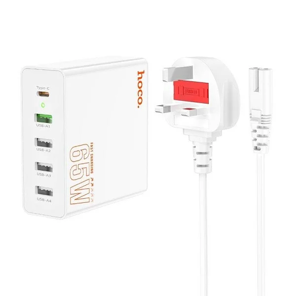 HOCO 5 Ports 65 Watts Fast Charger, Model: C114B